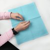 Disposable paper nail art table mat TUFI profi PREMIUM laminated waterproof blue 40х32 cm 50 pcs (0104201) - Фото №2