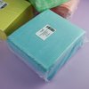 Disposable paper nail art table mat TUFI profi PREMIUM laminated waterproof blue 40х32 cm 50 pcs (0104201) - Фото №4