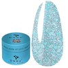 DNKa Cover base #0053 Glowing blauw reflecterend met pailletten in verschillende maten 30 ml (DNKA0053-30) - Фото №1