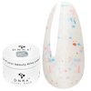 База для ногтей DNKa Cover Base №0063 Inspiration молочный с красными, розовыми и голубыми хлопьями 30 мл (DNKA0063-30) - Фото №1