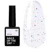 База NAILSOFTHEDAY Potal №02 молочно с с фиолетово-бирюзовой и золотой поталью 10 мл - Фото №1