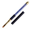 Illusion Line gelpenseel in paars met zirkonen, schuine borstelhaarlengte 6/8 mm. - Фото №3