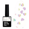 Hybride top NAILSOFTHEDAY Kupidon top 04 met holografische harten zonder plaklaag 10 ml - Фото №1