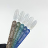 Hybride top Touch Twinkle top 03 transparant met smaragdgroene glitter en reflecterende glans 13 ml - Фото №4