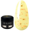 Gel zur Haarverlängerung Crystal Builder Gel Spring Vibe №1 gelb mit getrockneten Blüten 15 ml - Фото №1