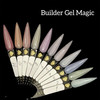 Gel zur Verlängerung Crystal Builder Gel Magic №1 zartblau mit Schimmer 15 ml - Фото №2