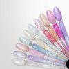 Base F.O.X Candy Base 010 lila mit Glitzer und Roségoldblatt 10 ml - Фото №3