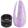 Base F.O.X Candy Base 010 lila mit Glitzer und Roségoldblatt 10 ml - Фото №1