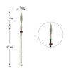 Diamant manicurefrees TUFI profi Vlam 243 021R diameter 2,1 mm rood - Фото №1