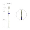 Diamant manicurefrees TUFI profi Vlam 243 021B diameter 2,1 mm blauw - Фото №1