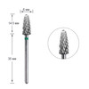 Manicurefrees TUFI profi Vlam H0615P-C hardmetaal groen - Фото №1
