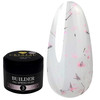 Гель для наращивания Crystal Builder Gel Spring Nude 3 белый с сухоцветами 15 мл - Фото №1