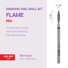 Manicurefrees TUFI profi Diamanten Vlam 10 mm × 2,3 mm Rode inkeping (0328403) - Фото №4