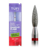 Manicurefrees TUFI profi Diamanten Vlam 8 mm × 2,3 mm Rode inkeping (0328405) - Фото №1