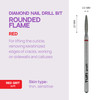 Manicurefrees TUFI profi Diamanten Vlam afgerond stomp 10 mm × 2,3 mm Rode inkeping (0328409) - Фото №4