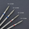 Manicurefrees TUFI profi Diamanten Vlam afgerond stomp 10 mm × 2,3 mm Rode inkeping (0328409) - Фото №7
