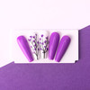 MollyLac Nageldesign mit lila getrockneten Blumen, 5 Stück. - Фото №3