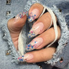 MollyLac Nageldesign mit getrockneten Blüten in Königsblau, 5 Stück - Фото №3