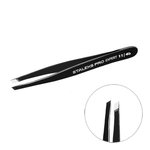 Пинцет для бровей Staleks Pro EXPERT 11 TYPE 4b (узкие скошенные кромки) (черный)