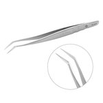 Professional eyelash tweezers Staleks Pro EXPERT 41 TYPE 9 (L-shaped,35')