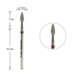TUFI profi PREMIUM manicure frees diamant donut 892 257 027R 2,7 mm rode inkeping