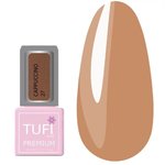 Hybride nagellak TUFI profi PREMIUM Cappuccino 27 peach fluff met glitter 8ml (0283798)