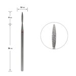 Diamond cutter Staleks flame red diameter 1.6 mm, working part 8 mm