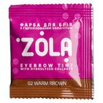 ZOLA wenkbrauwverf in een zakje van 5 ml 02 Warm Bruin + oxidant 3%
