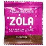 ZOLA wenkbrauwverf in een zakje 5 ml 03 bruin + oxidator 3%