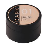 Dark Iron gel №01 builder gel transparant 15 ml