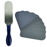 PODO TUFI profi PREMIUM metalen pedicurevijl met siliconen handvat en vervangbare vijlen 80/180 grit (0300685)