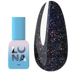 Гель-лак LUNA Reflection №213 черный с разноцветным блеском, светоотражающий 13 мл (047-2845-0587)