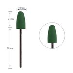 Manicure cutter Dark 303 siliconen grote ronde kegel groen