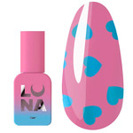Топ LUNA Romantic Blue прозрачный с голубыми сердечками 13 мл (300-3362)