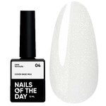 База для ногтей NAILSOFTHEDAY Cover NEW Formula Milk 04 молочный с серебряными блестками 10 мл