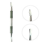 OLTON dubbelzijdige manicure spatel met deksel Pusher 13,5 cm + bijl