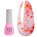 База Toki-Toki Potal 005 розовый с красно-золотой поталью 5 мл