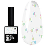 NAILSOFTHEDAY Party top 08 with holographic glasses 10 ml