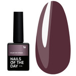 Topcoat NAILSOFTHEDAY Color Top Vitrage 16 zonder Plaklaag Semi-Transparant Plum 10 ml