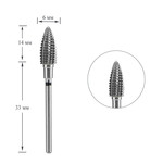Frees Staleks EXPERT hardmetalen kegel zwart hard diameter 6 mm / werkend deel 14 mm