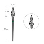 Frees Staleks Pro EXPERT hardmetalen afgeronde kegel groente diameter 6 mm / werkend deel 14 mm
