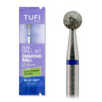 Фреза для маникюра TUFI profi Алмазная Шар 3,5мм Синяя Насечка (0328400)
