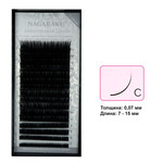 Eyelashes NAGARAKU on a strip curl C 0.07 mix 16 rows 7–15 mm