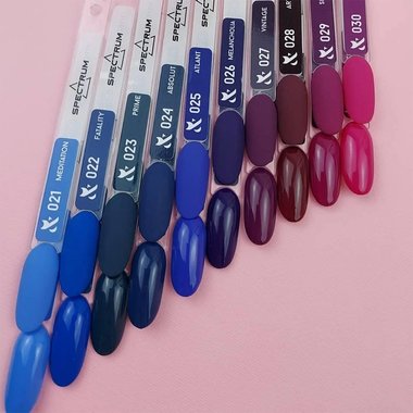 Hybride Vernis Hybride Vernis FOX SHOT Spectrum Gel Vinyl 024 gedempt blauw 5 g - Фото №3