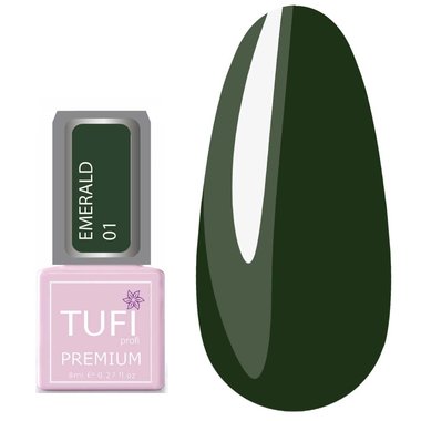 TUFI profi PREMIUM hybride lak Emerald 01 Coniferous 8ml (0102518) - Фото №1