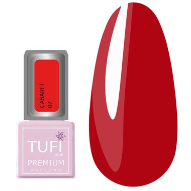 Gellack TUFI profi PREMIUM Cabaret №07 Pure red 8ml (0102562) - Фото №1