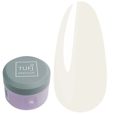 LED/UV TUFI profi PREMIUM Gel 01 Wit Kristal 15 g (0105855) - Фото №1