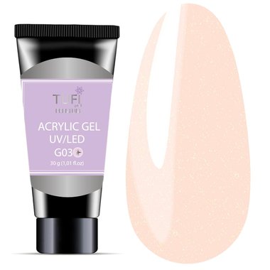 TUFI profi PREMIUM Acrylgel G03 Bright Snow 30 g (0133976) - Фото №1