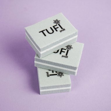 Бафик TUFI profi PREMIUM мини серый 100/180 грит 1 шт (0122163) - Фото №2