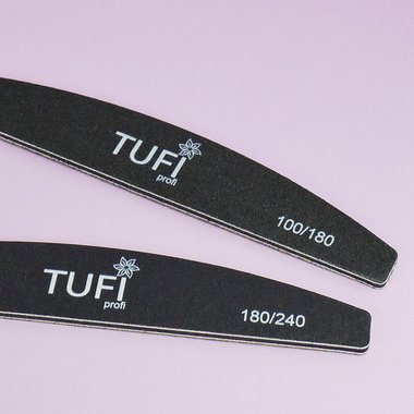Nagelfeile TUFI profi PREMIUM schwarz 100/180, 17,8 cm 1 St. - Фото №3